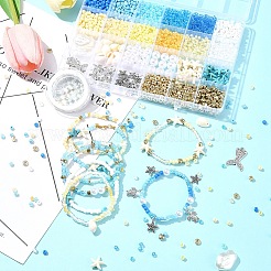 DIY Ocean Beach Theme Stretch Jewelry Set Kits&nbsp;DIY-FS0006-89