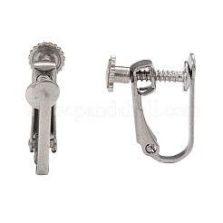 Tarnish Resistant 304 Stainless Steel Clip-on Earring Settings&nbsp;X-STAS-Q227-01