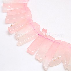 Natural Gemstone Rose Quartz Beads Strands&nbsp;G-L156-08