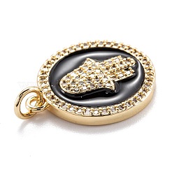 Real 18K Gold Plated Brass Micro Pave Clear Cubic Zirconia Pendants&nbsp;ZIRC-M114-50G-07