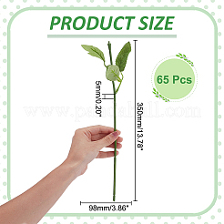 65Pcs Plastic Artificial Rose Branch&nbsp;AJEW-WR0003-06