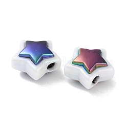 UV Plating Rainbow Iridescent Acrylic Beads&nbsp;OACR-H112-19A
