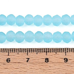 Baking Paint Frosted Glass Beads Strands&nbsp;X-FGLA-N003-6mm-02