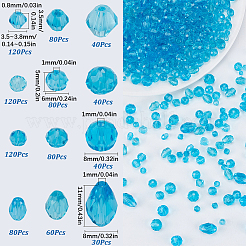 890Pcs Transaparent Glass Beads Strands&nbsp;GLAA-SP0001-38