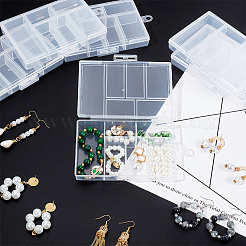6Pcs Rectangle Polypropylene(PP) Bead Storage Container&nbsp;CON-AN0001-01