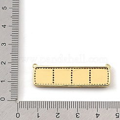 Brass Micro Pave Clear Cubic Zirconia Connector Charms&nbsp;CU-CBA30E8-01G-B03