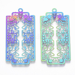 Ion Plating(IP) 201 Stainless Steel Filigree Pendants&nbsp;X-STAS-T057-14