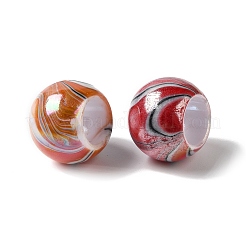 Spray Painted Opaque Acrylic European Beads&nbsp;OACR-G015-01