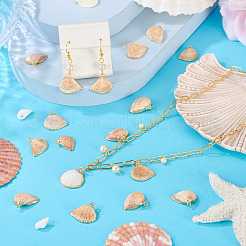15Pcs Natural Shell Pendants&nbsp;BSHE-TA0001-26