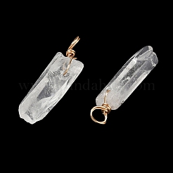 30Pcs Natural Quartz Crystal Pendants&nbsp;PALLOY-GA00039