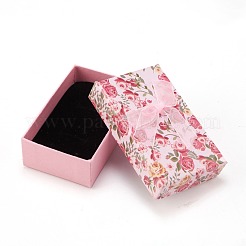 Flower Pattern Cardboard Jewelry Packaging Box&nbsp;CBOX-L007-003D
