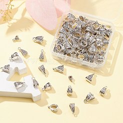 100Pcs 10 Styles Alloy Tube Bails&nbsp;PALLOY-CJ0003-07