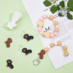 12Pcs 2 Colors Dog Food Grade Eco-Friendly Silicone Focal Beads&nbsp;FIND-DC0005-16