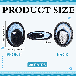 20 Pairs Eye Appliques&nbsp;DIY-PH0035-13A
