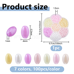 700Pcs 7 Colors Opaque Colours Luster Glass Seed Beads&nbsp;SEED-DC0001-25