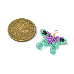 Beaded Butterfly Charms&nbsp;PALLOY-MZ00430