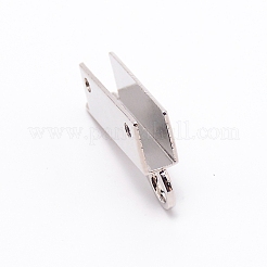 Zinc Alloy Bag Lock Catch Clasps&nbsp;PALLOY-WH0088-12P