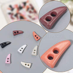 140Pcs 7 Colors Resin Buttons&nbsp;BUTT-GF0004-06