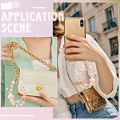 1pc Resin & Alloy Phone Hand Strap Chains&nbsp;AJEW-BM0001-32B