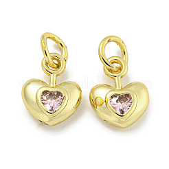 Rack Plating Brass Micro Pave Cubic Zirconia Charms&nbsp;KK-E114-01G
