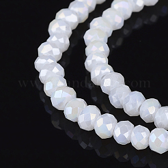 Electroplate Glass Bead Strands&nbsp;GLAA-F001-3x2mm-30L