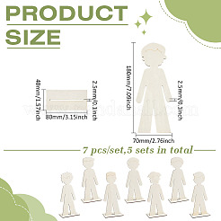 Wooden Boy Display Decorations&nbsp;AJEW-WH0270-939