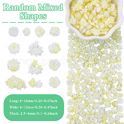 200Pcs Flower & Butterfly Resin Cabochons&nbsp;CRES-TA0001-89D