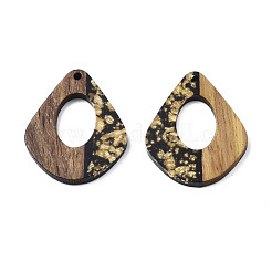 Translucent Resin Waxed Walnut Wood Pendants&nbsp;RESI-Q211-03