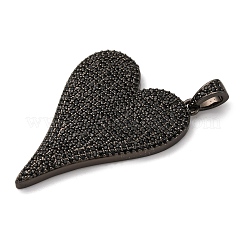 Brass Micro Pave Cubic Zirconia Pendants&nbsp;KK-U076-17MC