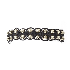 Adjustable Synthetic Non-magnetic Hematite Beads Braided Bead Bracelets for Women&nbsp;BJEW-JB12919