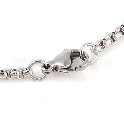 201 Stinless Steel Enamel Box Chain Star of David Pendant Necklaces&nbsp;NJEW-P316-05P