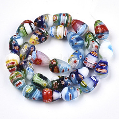 Handmade Millefiori Glass Beads Strands&nbsp;X-LK06Y