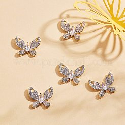 Rack Plating Brass Micro Pave Clear Cubic Zirconia Pendants&nbsp;KK-SZ0005-41