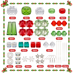 Christmas Theme DIY Glass Dangle Earring Making Kits&nbsp;DIY-SC0027-65