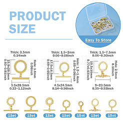 7Sets 7 Styles Brass Toggle Clasps&nbsp;KK-TA0008-79