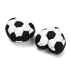 Football Theme Silicone Beads&nbsp;SIL-B081-01B