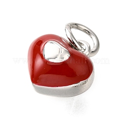 Brass FireBrick Enamel Charms&nbsp;KK-D356-14P
