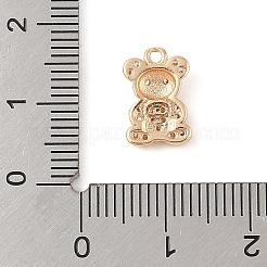 Brass with Clear Cubic Zirconia Charms&nbsp;LS-KK-N256-25D-G