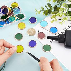 36Pcs 6 Colors Colored Glass Mosaic Tiles&nbsp;DIY-OC0009-46