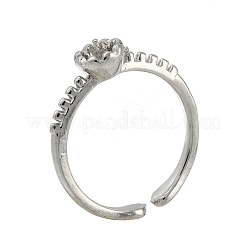 Brass Finger Cup Peg Ring Settings&nbsp;KK-F734-04P-NR