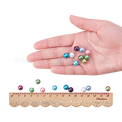 10 Color Eco-Friendly Pearlized Round Glass Pearl Beads&nbsp;HY-PH0004A-8mm-01