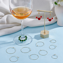 120Pcs 4 Styles 316 Surgical Stainless Steel Wine Glass Charms Rings&nbsp;STAS-BBC0009-37G