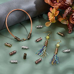 200Pcs 4 Colors Tibetan Style Cord Ends&nbsp;FIND-PH0061-92