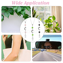 3Pcs Glass Alloy Pendant Decorations&nbsp;HJEW-DR00165