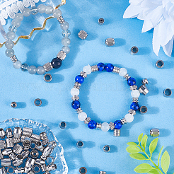 90Pcs 10 Styles 201 Stainless Steel European Beads&nbsp;STAS-PA0001-01