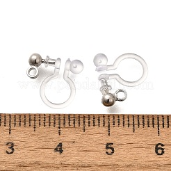201 Stainless Steel Clip-on Earring Settings&nbsp;STAS-F311-14P