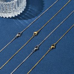 4Pcs 2 Colors 304 Stainless Steel Cable Chain Necklace Making&nbsp;STAS-FS0001-80
