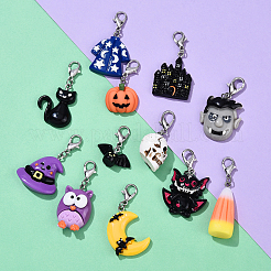 12Pcs Resin Pendant Decorations&nbsp;HJEW-YW00126