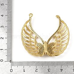Brass Micro Pave Cubic Zirconia Pendants&nbsp;KK-M322-24G