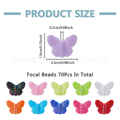 70Pcs Opaque Acrylic Beads&nbsp;OACR-DC0001-27